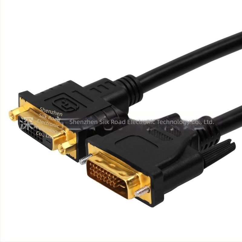 Cablu DVI 24+1 pini, bărbat la femeie, cupru fără oxigen, conectori plătați cu aur, carcasă din plastic