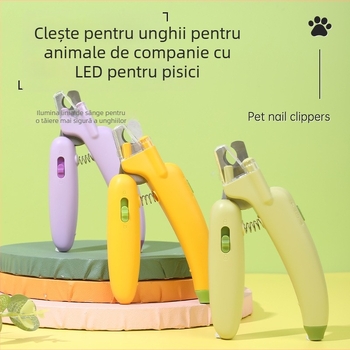 Clește pentru unghii de pisică cu fișier încorporat, pentru animale de companie (Nu este importat; Branduri private licențiate)
