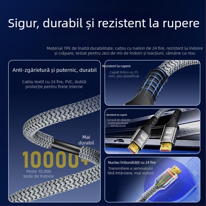 Cablu HDMI 2.1 extensie pentru TV/monitor/proiector, 4K/8K, 240Hz