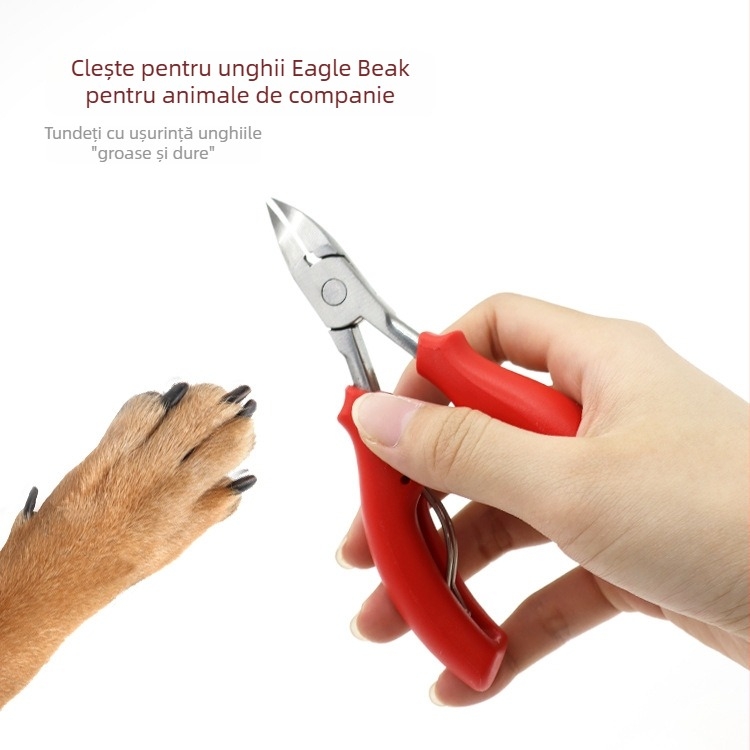 Clește pentru unghii de animale de companie, oțel inoxidabil, clește cioc de vultur, instrument de pedicură, pentru unghii încarnate