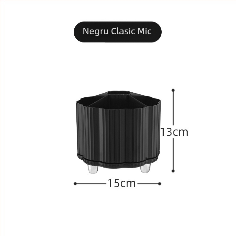 Time Machine Suport Rotativ pentru Pensulele de Machiaj cu Cutie de Depozitare - Plastic, Personalizare Procesare, Origine Zhejiang, Primăvara 2024, Stil Light Luxury