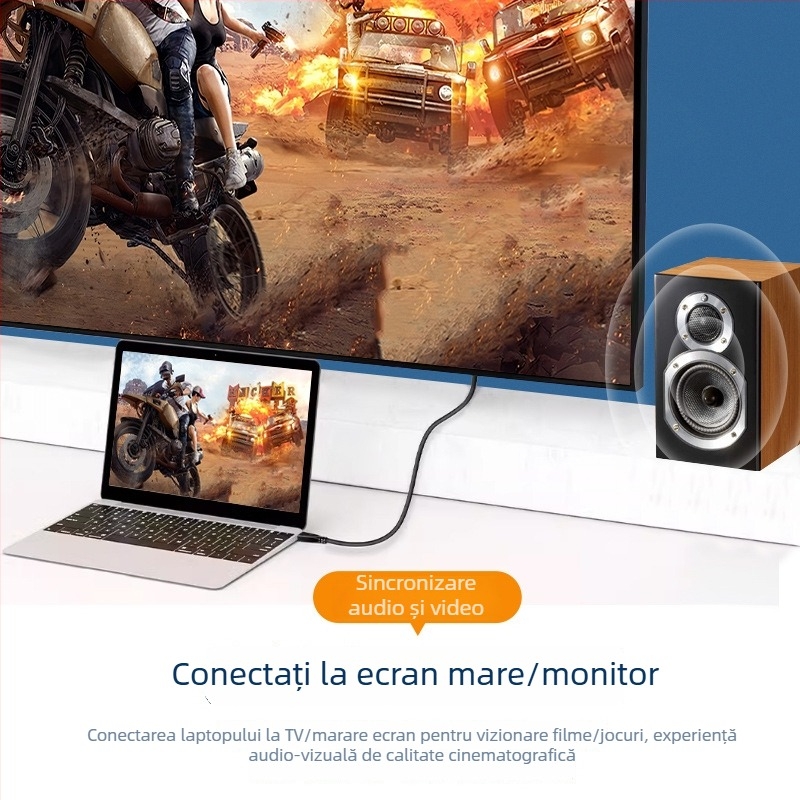 Cablu USB 3.0 la HDMI pentru desktop și laptop – oglindire ecran, interfață USB/HDMI, Digital Fox