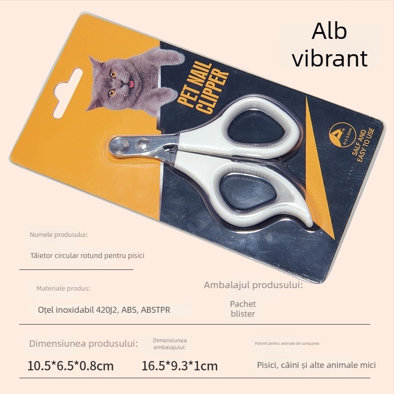 Clește pentru unghii de pisică și câine, din oțel inoxidabil, pentru animale de companie