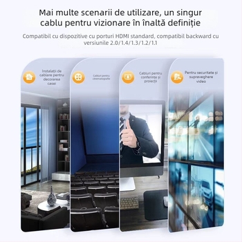 Cablu HDMI 2.1 cu fibră optică – 8K/4K viteză înaltă pentru gaming, PC și monitor TV