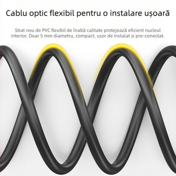 Cablu optic DP din fibră, versiunea 1.4, 8K/144Hz, contacte placate cu aur, lungime până la 100 m
