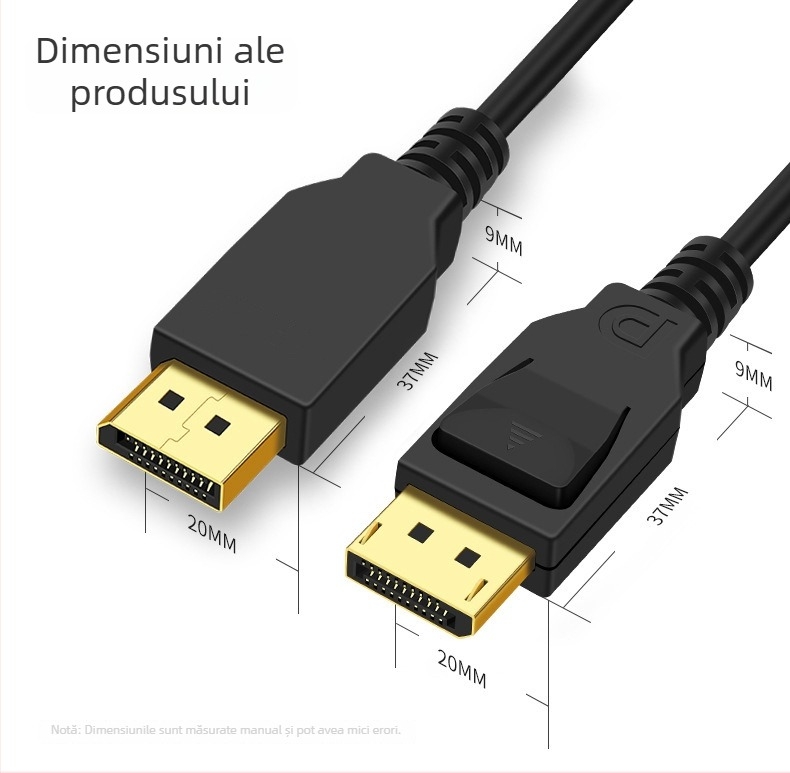 Cablu DP 1.4 pentru afișaj 8K60Hz/4K144Hz - cupru fără oxigen, placat cu aur, cablu video DP la DP