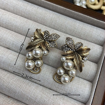 WRAN Set de bijuterii cu perle, din cupru placat electro, lanț clavicular, pandant perla, colier și cercei, stil retro literar, model stele/soare/lună/univers, primăvara 2025