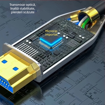 Cablu HDMI optic AOC, 8K2.1, activ, interfață HDMI, lungime 10–300 m, contacte placate cu aur