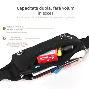 Borsetă de talie pentru copii, pentru sporturi în aer liber, unisex, material de diving, respirabil, impermeabil, ultraușor, extensibil, vară 2024