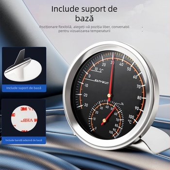 Termometru și higrometru auto, rezistent la temperaturi înalte, model Q18, marca SANYWUN; potrivit pentru gospodărie, interior, cameră pentru bebeluși, mașină, cușcă pentru animale.