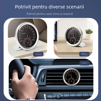 Termometru și higrometru auto, rezistent la temperaturi înalte, model Q18, marca SANYWUN; potrivit pentru gospodărie, interior, cameră pentru bebeluși, mașină, cușcă pentru animale.