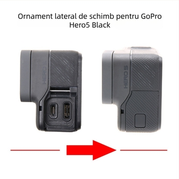 Capac lateral GoPro Hero5/6, capac HDMI/Date, piesă de înlocuire, material PC+silicone