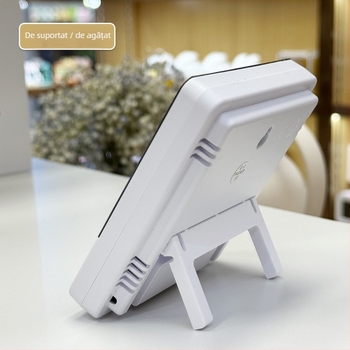 Morning ha ha termometru digital interior cu alarmă, montat pe perete, display mare, măsoară temperatura și umiditatea, funcționează cu baterie AAA 1.5V