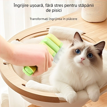 Deer hidden pieptene pentru eliminarea părului la pisici și câini — auto-curățare, îndepărtare noduri, ABS + ace din oțel, dinți pătrați