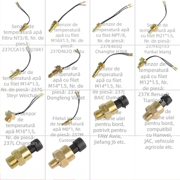Indicator 3 în 1 pentru temperatura apei, tensiune și presiunea uleiului pentru vehicule 12V/24V – afișaj LED, carcasă din plastic-sticlă, interval 9–36V, greutate 190 g