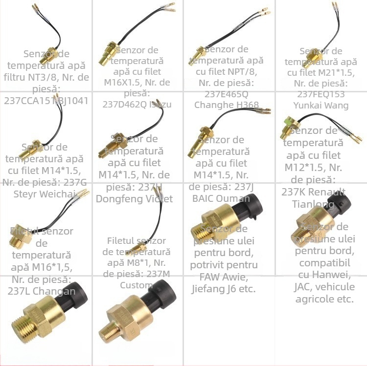 Indicator 3 în 1 pentru temperatura apei, tensiune și presiunea uleiului pentru vehicule 12V/24V – afișaj LED, carcasă din plastic-sticlă, interval 9–36V, greutate 190 g