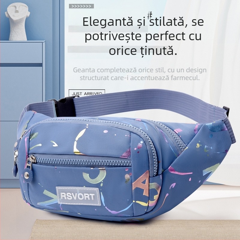 Borsetă de talie Juanjuan pentru femei — Multifuncțională, cu capacitate mare, Rezistentă la stropire, Închidere cu fermoar, Poliester (Toamna 2024)