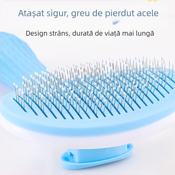 Pieptene pentru animale de companie, pentru pisici și câini, din plastic, elimină părul liber