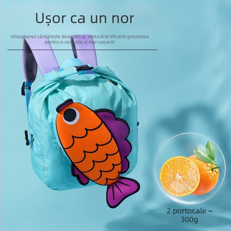Rucsac pentru copii, nylon impermeabil, imprimeu cu animale, unisex, brand Little insect home, pentru activități în aer liber