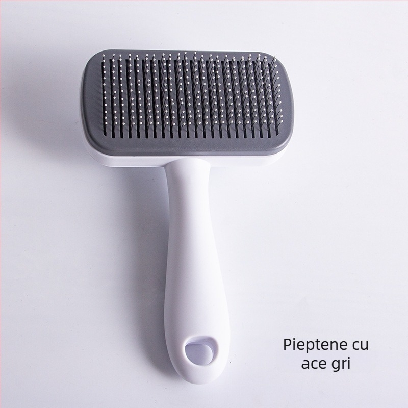 Pieptene pentru îngrijirea animalelor cu ace din oțel inoxidabil, formă pătrată, pentru câini mari — corp PP+ABS, marcă Cloud Butterfly