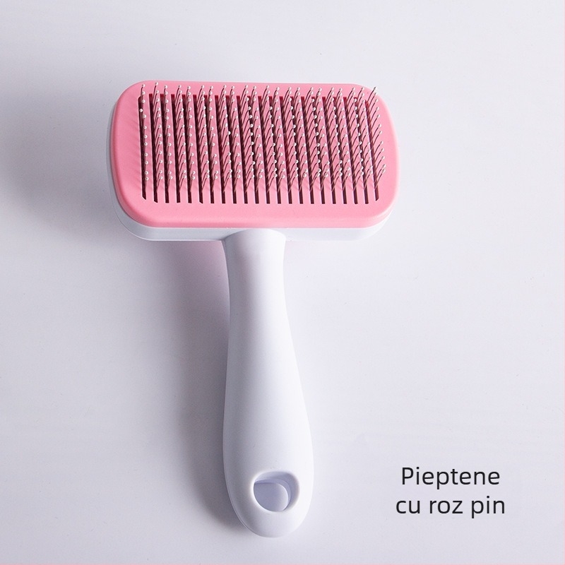 Pieptene pentru îngrijirea animalelor cu ace din oțel inoxidabil, formă pătrată, pentru câini mari — corp PP+ABS, marcă Cloud Butterfly