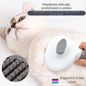 Pieptene pentru animale de companie din TPR – îndepărtare păr pentru pisici și câini, marca Independent