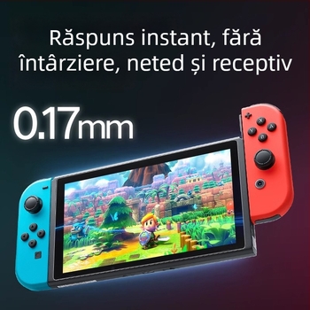 Protecție de ecran AR anti-reflexie pentru Nintendo Switch Lite, 0,17 mm, 96% transmisie, prelucrare OEM.