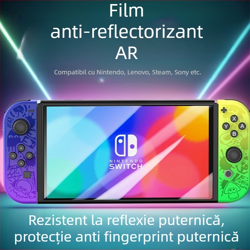 Protecție de ecran AR anti-reflexie pentru Nintendo Switch Lite, 0,17 mm, 96% transmisie, prelucrare OEM.