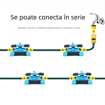Sprinkler de grădină cu cap rotativ, rotire la 360°, duză de înaltă presiune
