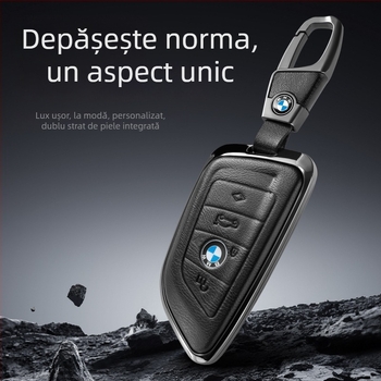 Carcasă de cheie BMW pentru seriile 1/3/5 și X3/X5 – aliaj de aluminiu, stil minimalist, personalizare disponibilă