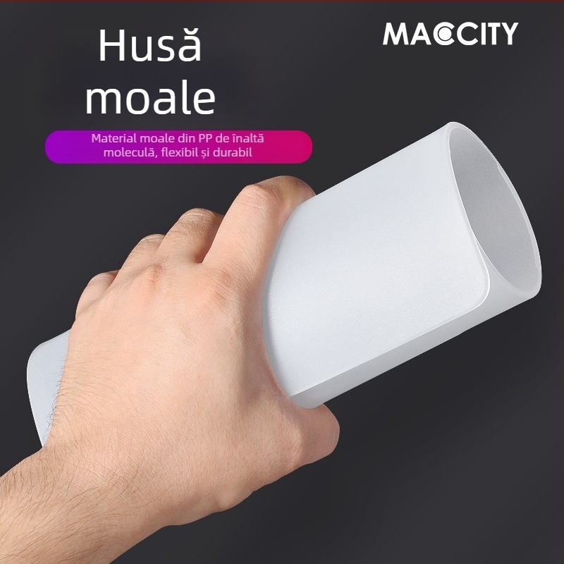 MacCity PP husă laptop transparent mat pentru MacBook Air/Pro – husă moale de protecție (Model 2021)