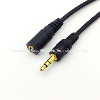 Cablu AV de extensie 3,5 mm, conectare masculin-feminin, cu nucleu din cupru placat cu aur, pentru căști, telefoane, proiectoare și PC-uri