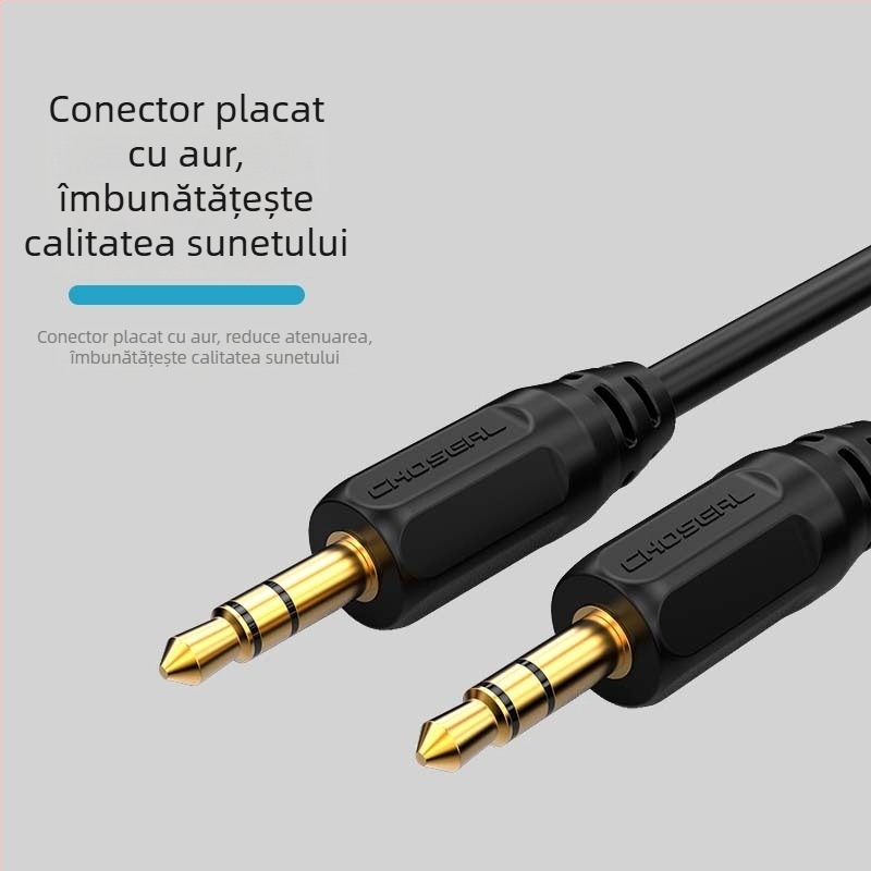 Cablu AV Choseal/Akihabara, model Q354/QS3210, miez OFC cupru, contacte placate cu aur