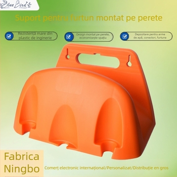Raft de stocare pentru furtun pe perete din plastic pentru unelte de irigații și udare în grădină (Material: PP; Tip: suport pentru țevi de apă; Conectare: conectare rapidă; Aplicații: grădină de acasă, agricultură, spații verzi publice)
