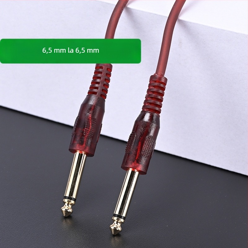 Cablu audio pentru amplificator de chitară — cupru fără oxigen, miez de cupru, construcție din cupru, conectori 6,35 mm