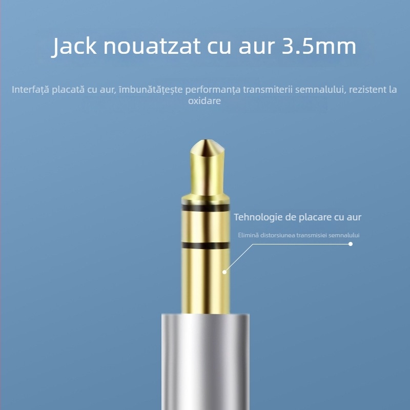 Cablu audio Type-C trei în unu, adaptor 3.5 mm la 6.35 mm, placat cu aur, miez de cupru, cupru fără oxigen, 40 g