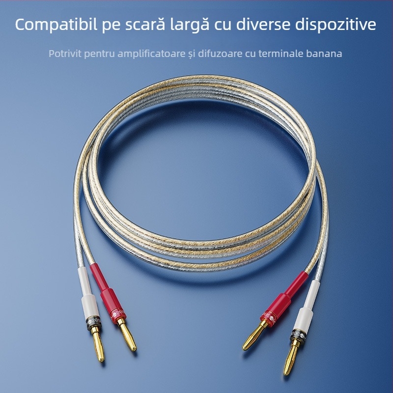 Cablu pentru difuzoare, miez din cupru placat cu aur, PVC izolație, certificat ISO 9001