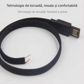 Cablu USB din nylon împletit, cu conectare dublă, pentru haine încălzite și echipamente fizioterapeutice (OEM, 2023)