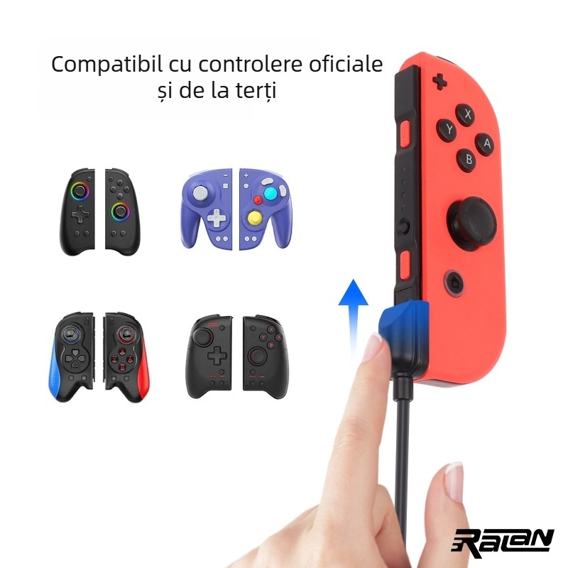 Cablu de încărcare Switch Joy-Con RLTT13, lungime 30 cm, OEM, compatibil cu Joy-Con