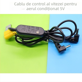 D02 cablu reglare viteză pentru haine cu aer condiționat, divizor 1 la 2, linie de control DC central 5V, lungime 1,12 m