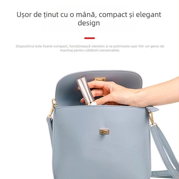 Trimmer electric multifuncțional pentru sprâncene, păr la nas și pe corp; carcasă ABS; alimentare USB; lamă detașabilă pentru curățare facilă; greutate 64 g.