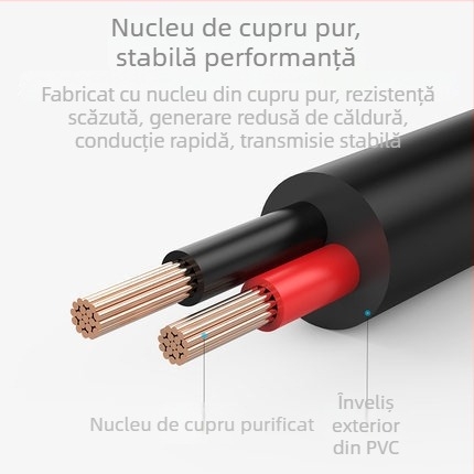 Cablu USB către DC 3,5 mm pentru alimentare și date, 5V, 1 m, OEM, compatibil cu lămpi de birou, dispozitive audio și ventilatoare mici, marca uldum