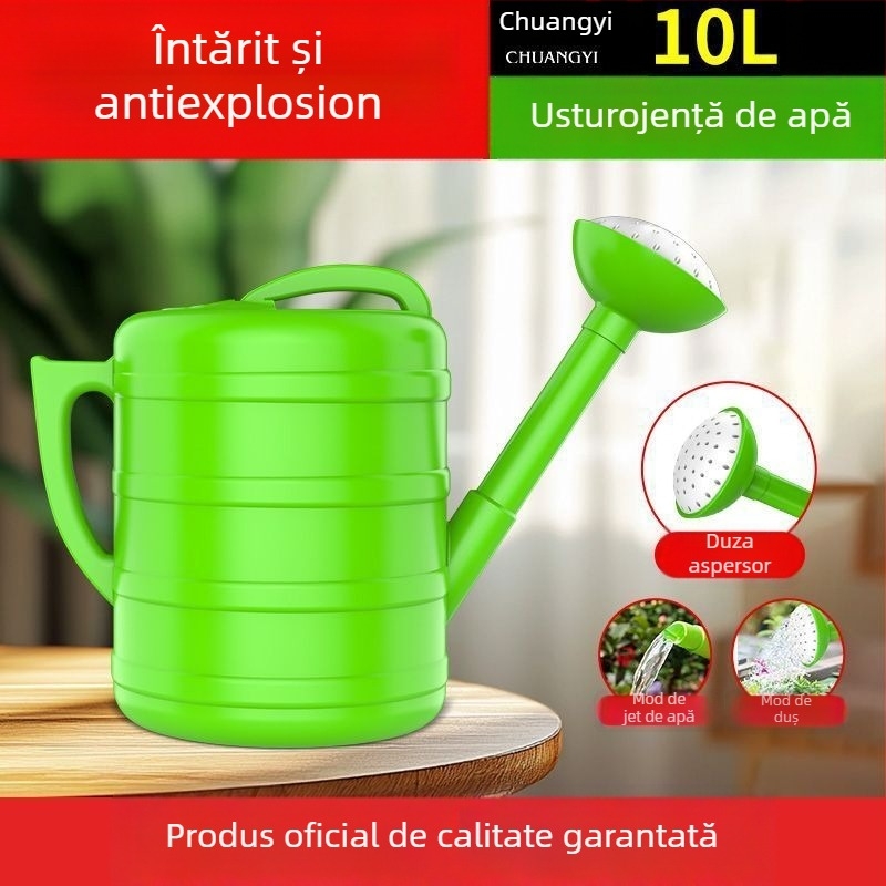 Stropitoare de udare cu corp întărit, rezistentă la impact, capacitate mare, portabilă și multifuncțională pentru udarea legumelor și a florilor