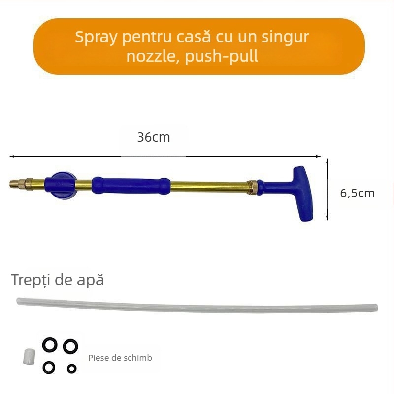 Stropitoare din cupru cu pulverizator cu acționare prin apăsare-tras și duză de pulverizare
