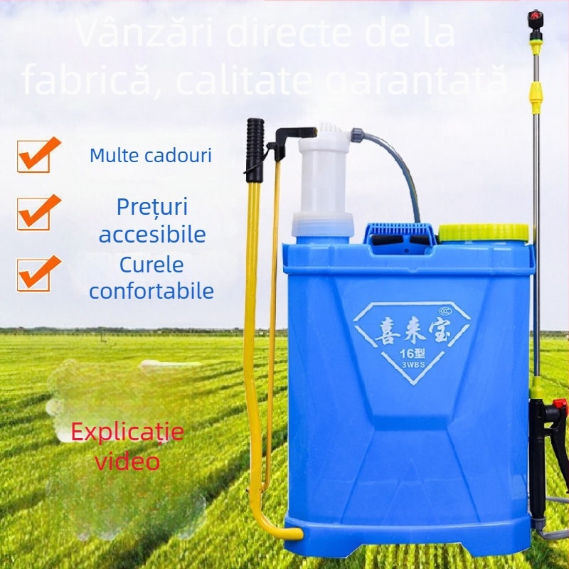 Pulverizator de pesticide, pulverizator plastic manual cu furtun de apă pentru agricultură, pentru pomi fructiferi