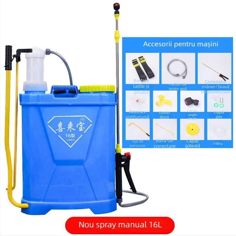 Pulverizator de pesticide, pulverizator plastic manual cu furtun de apă pentru agricultură, pentru pomi fructiferi
