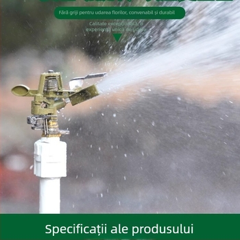 Duză din aliaj de zinc, reglabilă la 360° cu braț basculant, pentru grădină și gazon