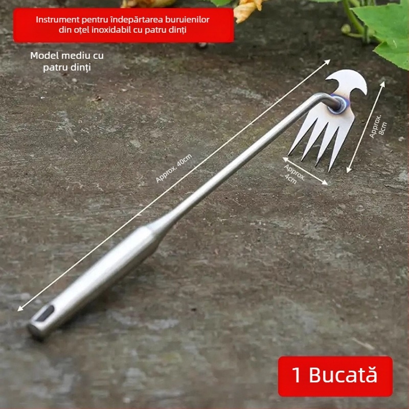 Set de grădinărit din trei piese: unelte de plivit, sapa, greblă; Material: oțel mangan; Brand: Jihui; Potrivit pentru alte operațiuni de grădinărit