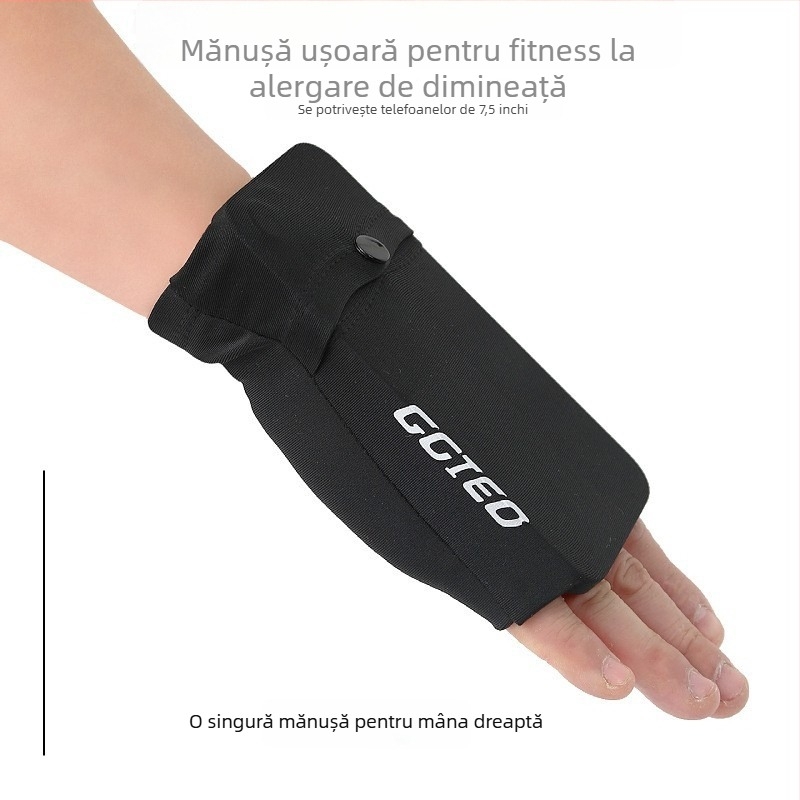 Geantă unisex pentru braț, pentru alergare, suport pentru telefon, buzunar pentru mănușă Ice-Silk