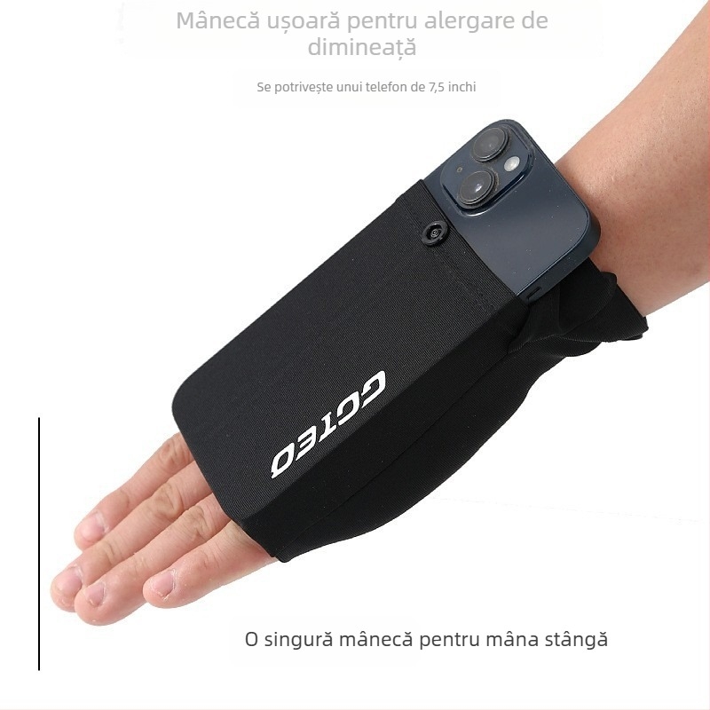 Geantă unisex pentru braț, pentru alergare, suport pentru telefon, buzunar pentru mănușă Ice-Silk